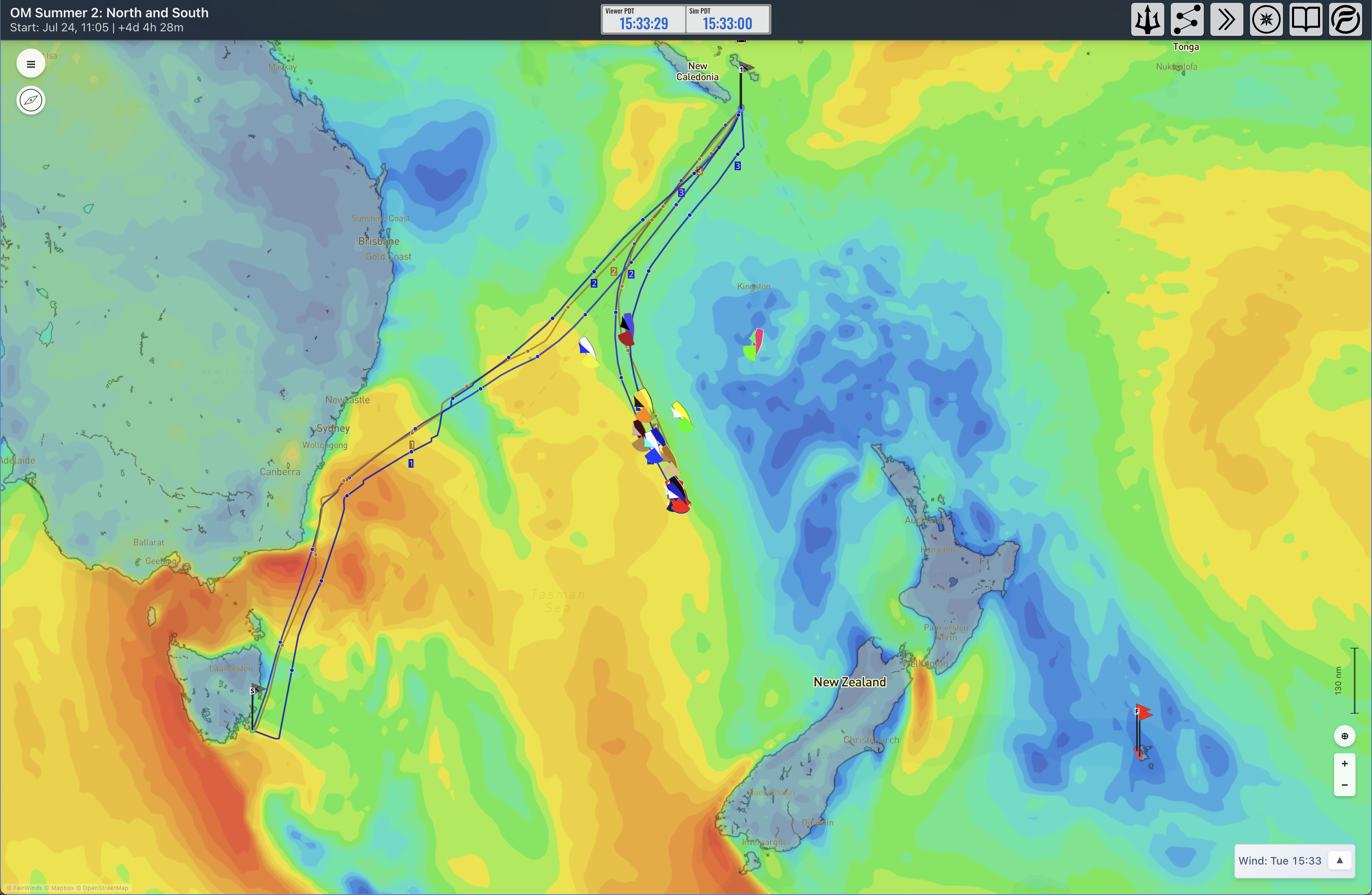 Wind and currents visualization