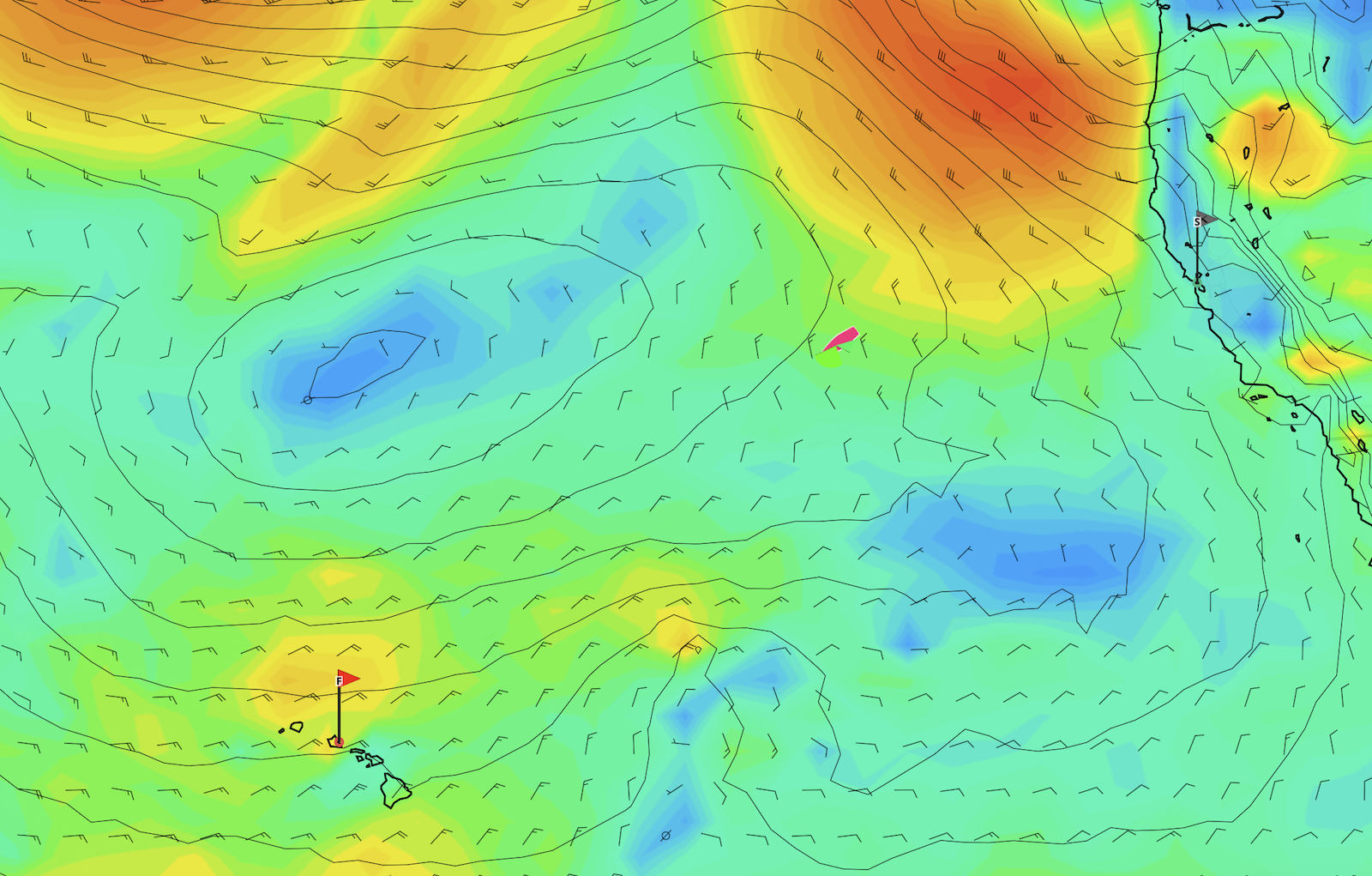 Virtual Pacific Cup race on FairWinds